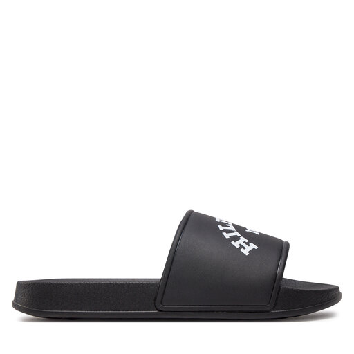 Black tommy hilfiger slides new arrivals