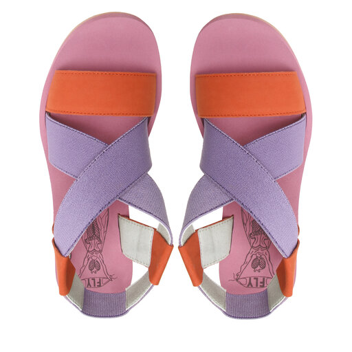 Sandales Fly London Yabifly P144922007 Orange Viola chaussures