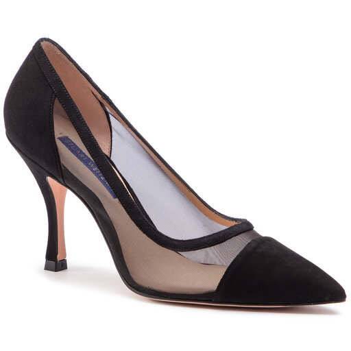 Pantofi cu toc sub ire Stuart Weitzman Monroe ZL77279 Black Suede