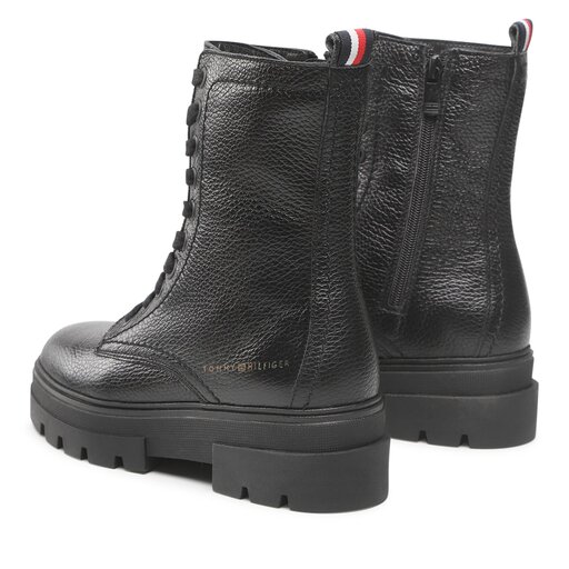 Žygio batai Tommy Hilfiger Monochromatic Lace Up Boot FW0FW06732 Juoda |  eavalyne.lt