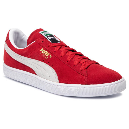 puma suede red white blue