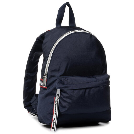 Rucksack Tommy Jeans Tjw Logo Tape Mi Backpack Nylon AW0AW07638 Dunkelblau eschuhe