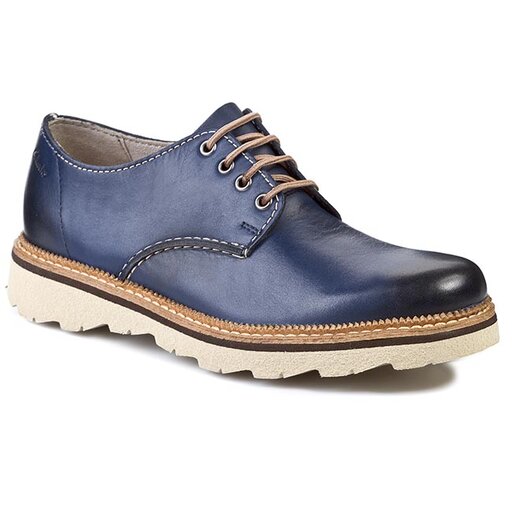 Halbschuhe Clarks Frelan Walk 261031077 Blue Leather  display picture 3