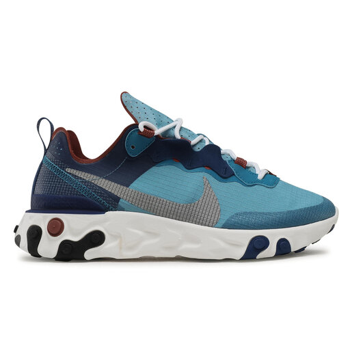 Nike react element 2025 55 blanche rouge bleu