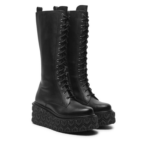 Kozaki Patrizia Pepe 8Y0103/L078-K103 Czarny | eobuwie.com.pl