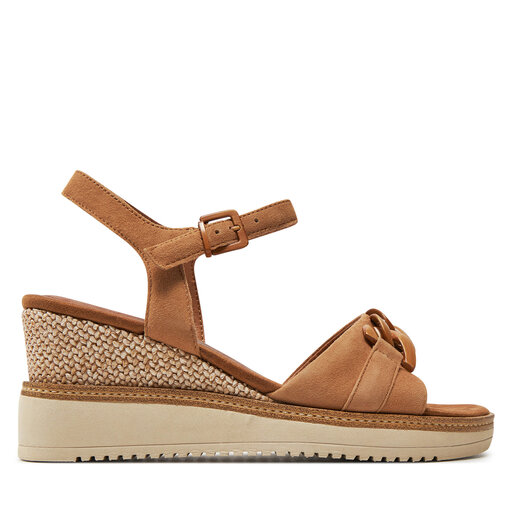 Sandali marroni con zeppa shop