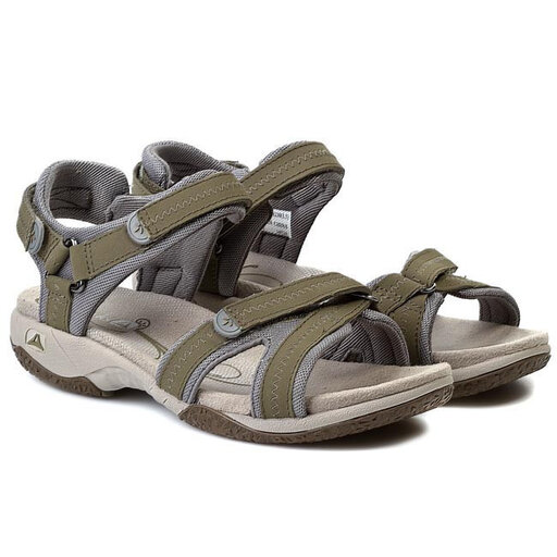 Sandali Clarks Isna Pebble 203582844 Khaki Nubuck • Eobutev.si