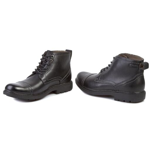 Botines planos Clarks Sumner Heath 261022587 Black Leather