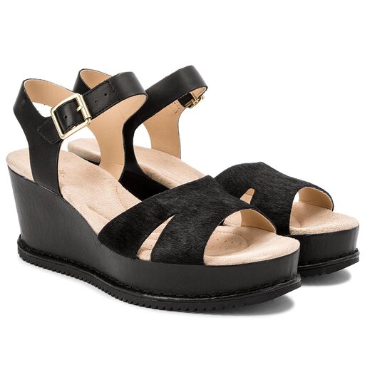 Sandały Clarks Akilah Eden 261341034 Black Leather | eobuwie.com.pl