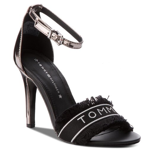 Tommy hilfiger mirror metallic heeled sandal best sale