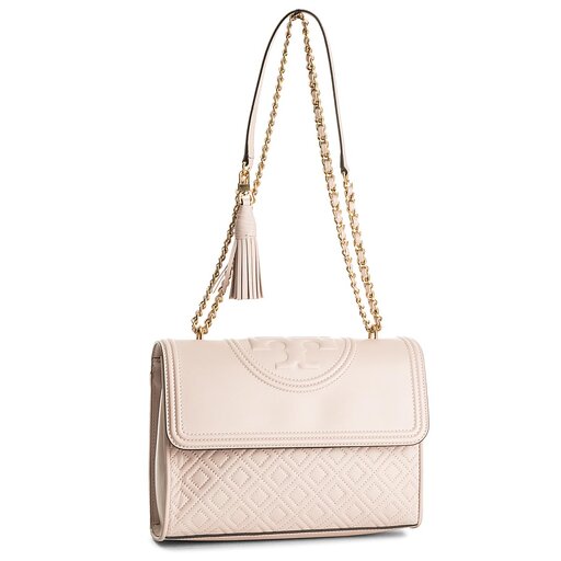 Tory burch fleming convertible shoulder bag shell pink discount