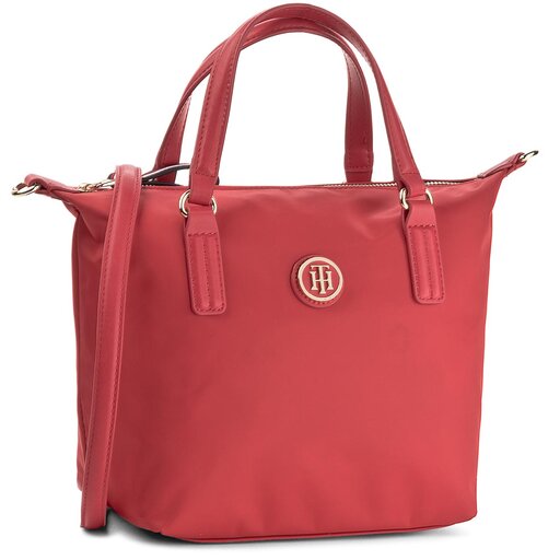 Handtasche Tommy Hilfiger Poppy Small Tote AW0AW04361 Rot eschuhe