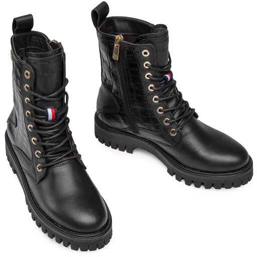 tommy hilfiger croco boots