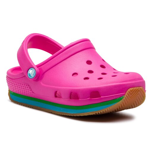 Mules sandales de bain Crocs Retro Clog Kids 14006 Rose chaussures
