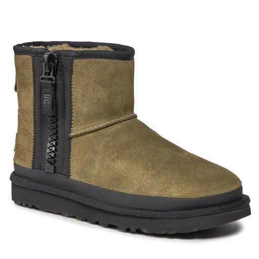 Снігоходи Ugg W Classic Mini Zipper Tape Logo 1144034 Зелений |  evzuttya.com.ua
