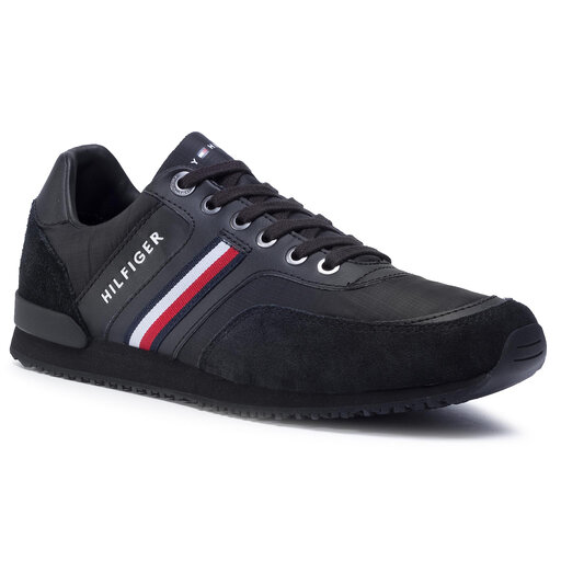 Zapatillas Tommy Hilfiger Iconic Material Mix Runner FM0FM02847 Black BDS zapatos.es