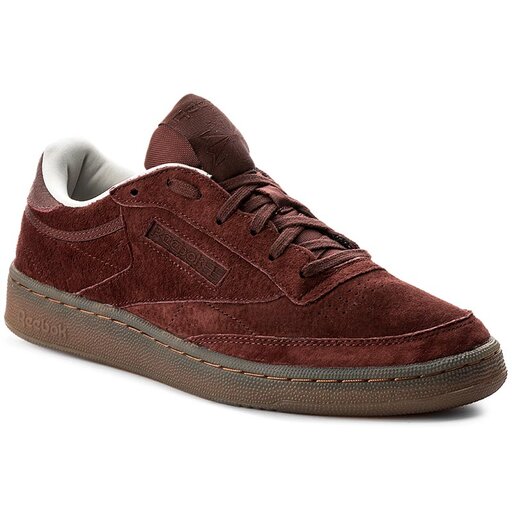 Sneakersy Reebok Club C 85 G BS5093 Bordowy eobuwie .pl