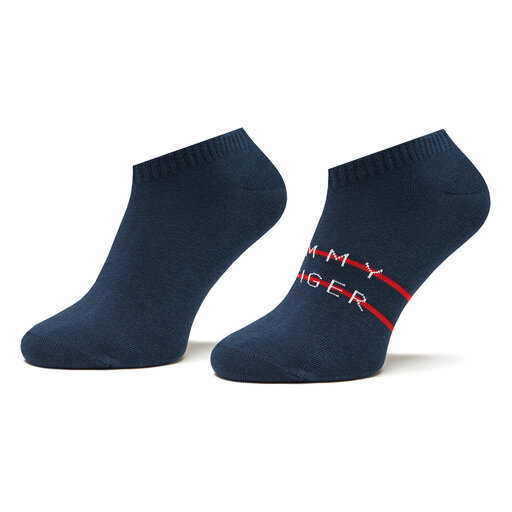 2 pares de calcetines cortos para hombre Tommy Hilfiger 701222188 Navy 004