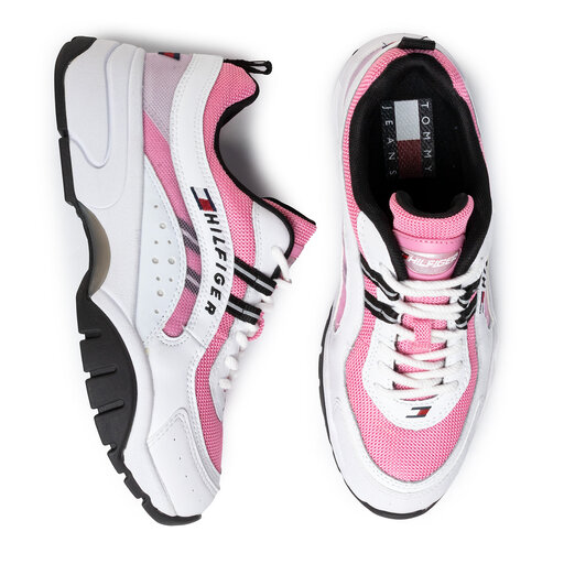 Laisvalaikio batai Tommy Jeans Heritage Tommy Jeans Wmns Runner EN0EN00792  Bubble Pink TPT • Www.eavalyne.lt