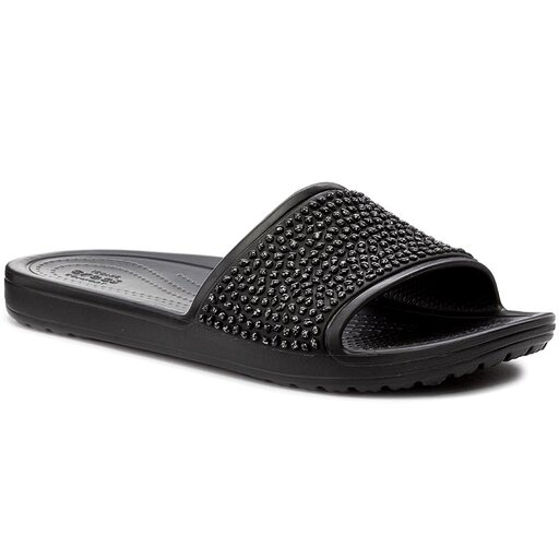 Pantoletten Crocs Sloane Embellished Slide 204691 Schwarz eschuhe