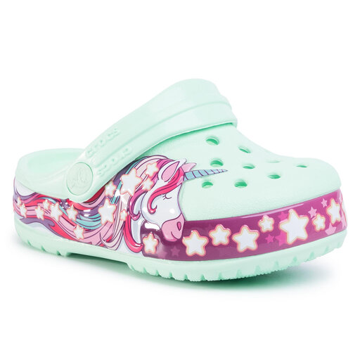 Pantoletten Crocs Funlab Unicorn band Cg K 206270 Grun eschuhe