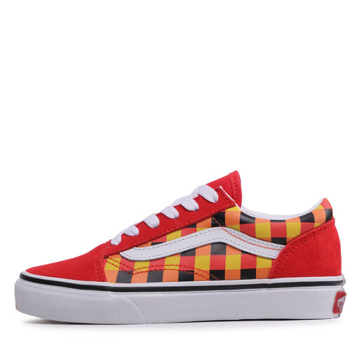 Yellow checkerboard vans old skool 2025