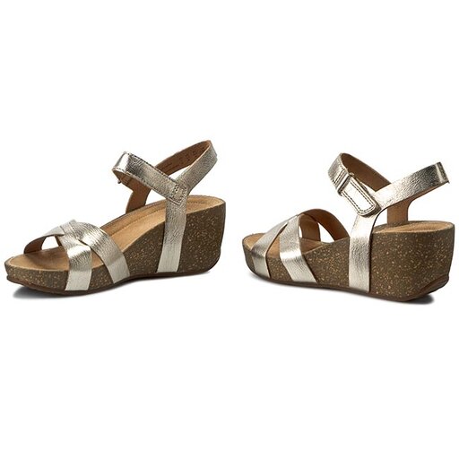 Clarks Temira West Sandalen Clarks Temira Compass 261162564 Goldfarben