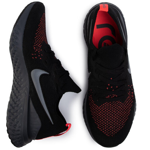 Nike epic react flyknit 2 black/flash crimson/dark grey shop