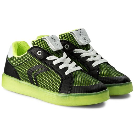 Conquistar Tulipanes Línea del sitio Sneakers Geox J Kommodor B.A J825PA 014BU C0802 D Black/Lime •  Www.zapatos.es