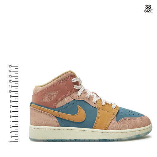 Sneakers Nike Air Jordan 1 Mid Ss GS FN7452 400 Rose chaussures
