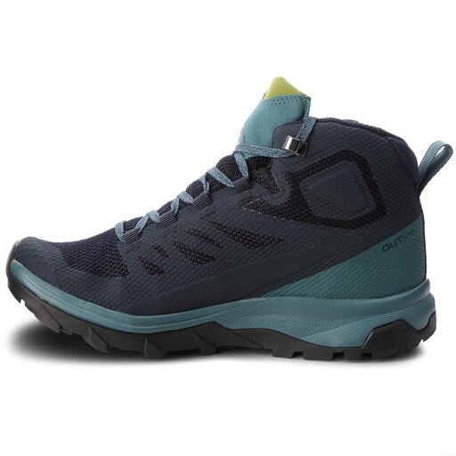 Turistiniai batai Salomon Outline Mid Gtx W GORE-TEX 404846 21 V0 Navy  Blazer/Hydro/Guacamole • Www.eavalyne.lt
