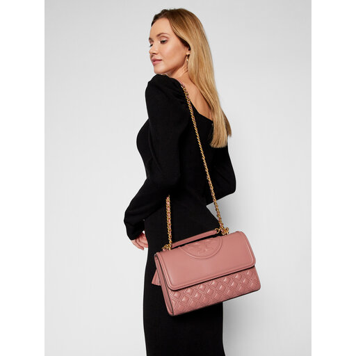 Handtasche Tory Burch Fleming Convertible Shoulder Bag 76997 Rosa eschuhe