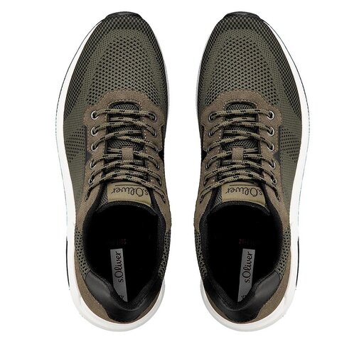 s.Oliver men leather sneaker khaki green 5-5-13667-20-701, 79,95 €