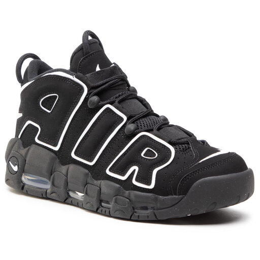 Nike air more black and white clearance