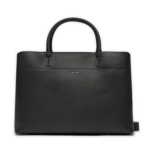 Handtasche Calvin Klein Business Large Tote Saffiano K60K611674 Schwarz eschuhe