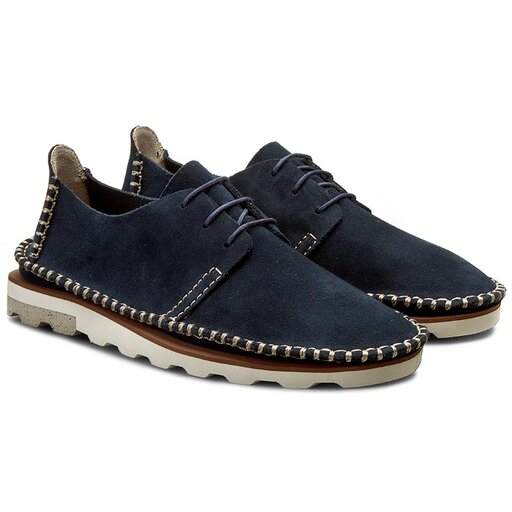 P buty Clarks Dakin Walk 261177607 Dark Blue Suede eobuwie .pl