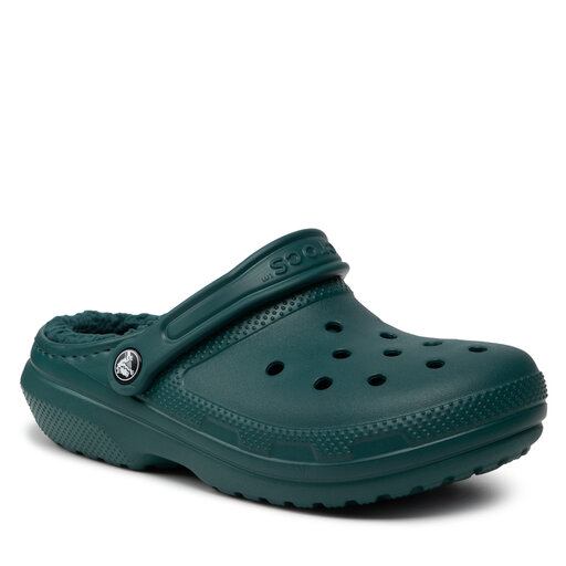 Pantoletten Crocs Classic Lined Clog 203591 Grun