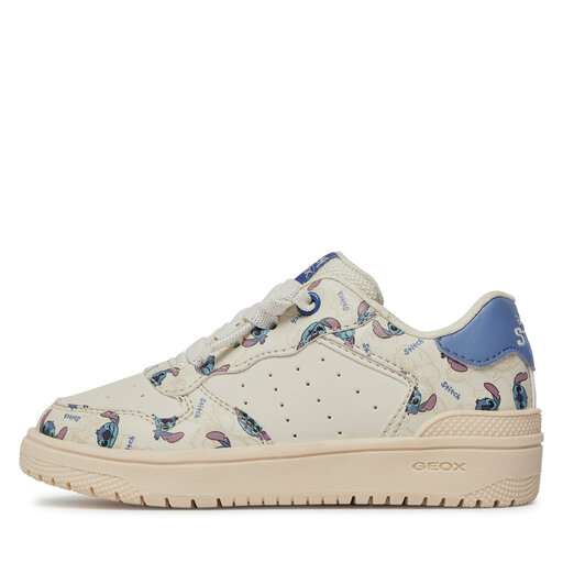 Sneakersy Geox J Washiba Girl J45HXF 000BC C1M4B S Écru