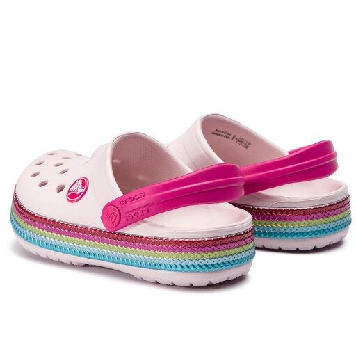 Ciabatte Crocs Crocband Sequin Band Clog K 205525 Barely Pink