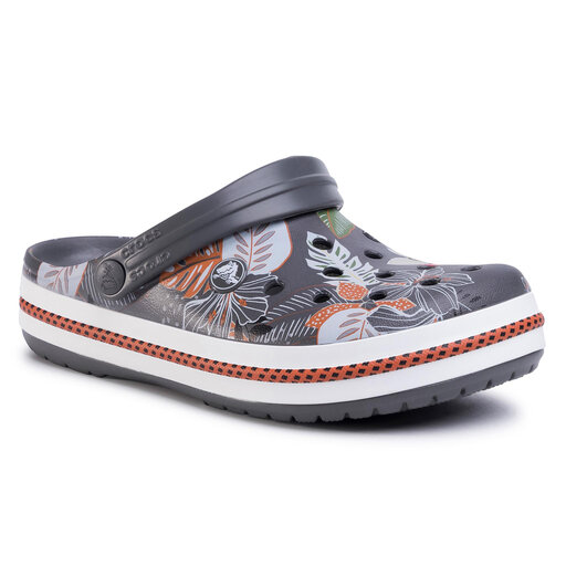 Klapki Crocs Crocsband Botanical Print Clog 206397 Slate Grey