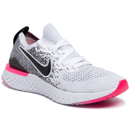 Zapatos Epic React Flyknit BQ8927 White/Black/Hyper Pink •
