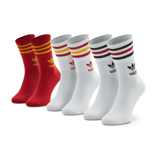 Set di 3 paia di calzini lunghi unisex adidas Mid Cut Crew HL9223 Multicolore escarpe