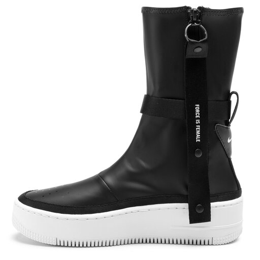 Zapatos Nike Af1 Sage Hi AQ2771 001 Black/Black/White •