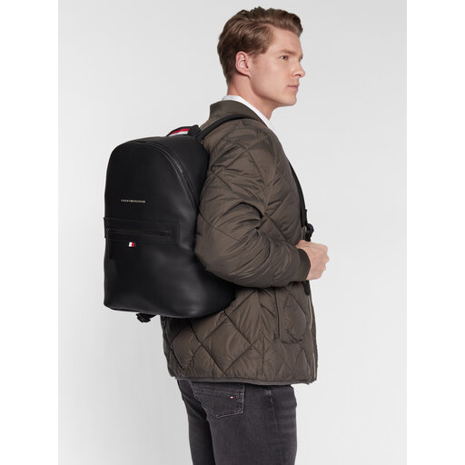 Mochila Tommy Hilfiger Essential Pu Backpack AM0AM09503 Negro