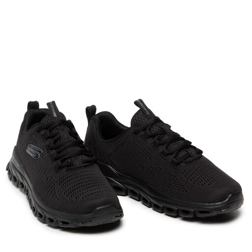 Solid black skechers discount