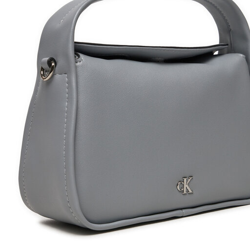 Rankinė Calvin Klein Metal Mono Mini Block20 W/Flap K60K612246 Pilka |  eavalyne.lt