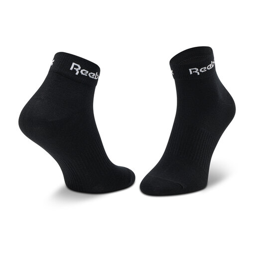 Unisex trumpų kojinių komplektas (3 poros) Reebok Act Core Ankle Sock 3P  GH8168 Mgreyh/White/Black • Www.eavalyne.lt