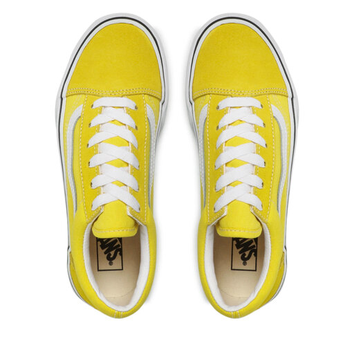 Vans old skool white yellow discount