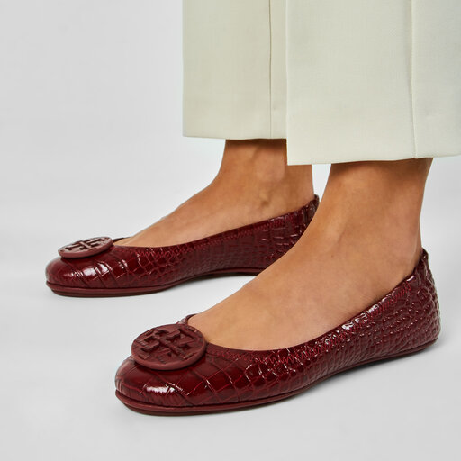 tory burch minnie travel ballet flat red