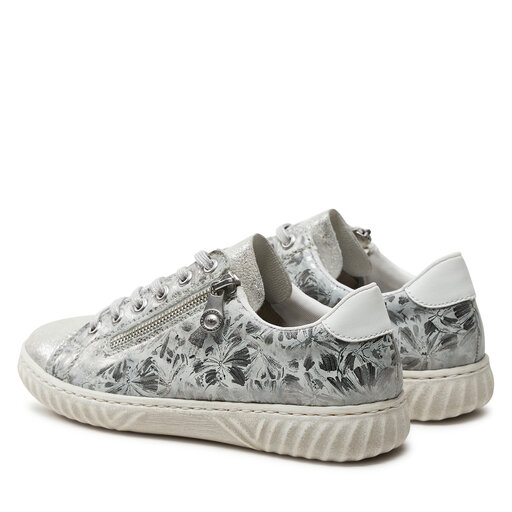 Sneakersy Rieker N0900-90 Srebrny